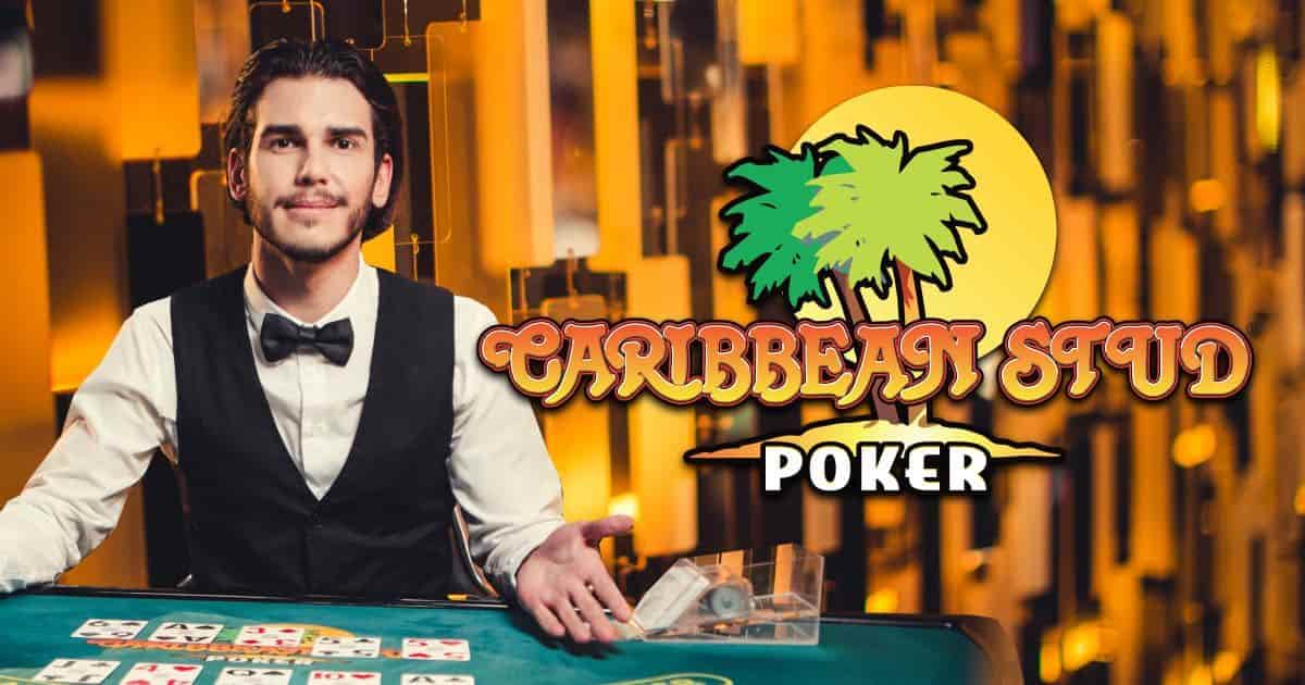 Caribbean Stud Poker online game logo by Evolution on viggoslots88.com