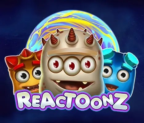 Reactoonz slot logo by Play’n GO at Viggoslots