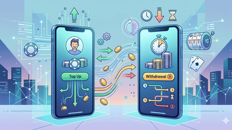 Иллюстрация с изображением смартфона и иконок платежей для статьи о скорости мобильных транзакций